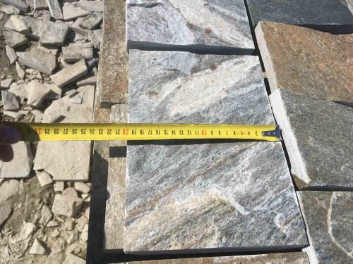 Плитка пилёная златолит Уральский для цоколя, отмостки купить в Сахалинской области