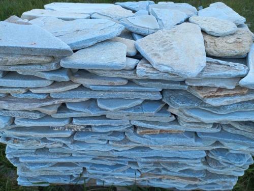 Плитняк златолит зелёный галтованный для цоколя купить в Сахалинской области