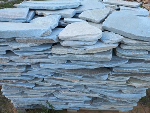 Плитняк златолит зелёный галтованный для цоколя купить в Сахалинской области